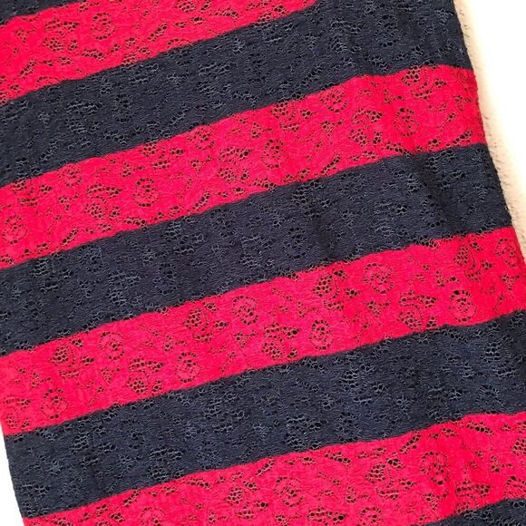 The Limited Women Pencil Skirt Tall 6 Black Red Lace Double Layer Vintage Grunge - Picture 2 of 7